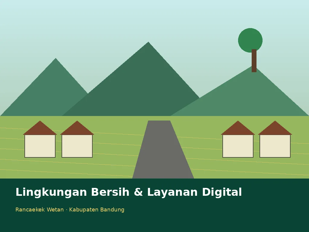 Ilustrasi Lingkungan Bersih & Layanan Digital Rancaekek Wetan
