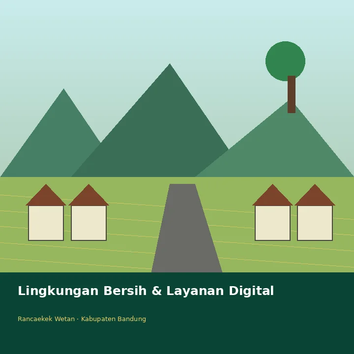 Ilustrasi Lingkungan Bersih & Layanan Digital Rancaekek Wetan